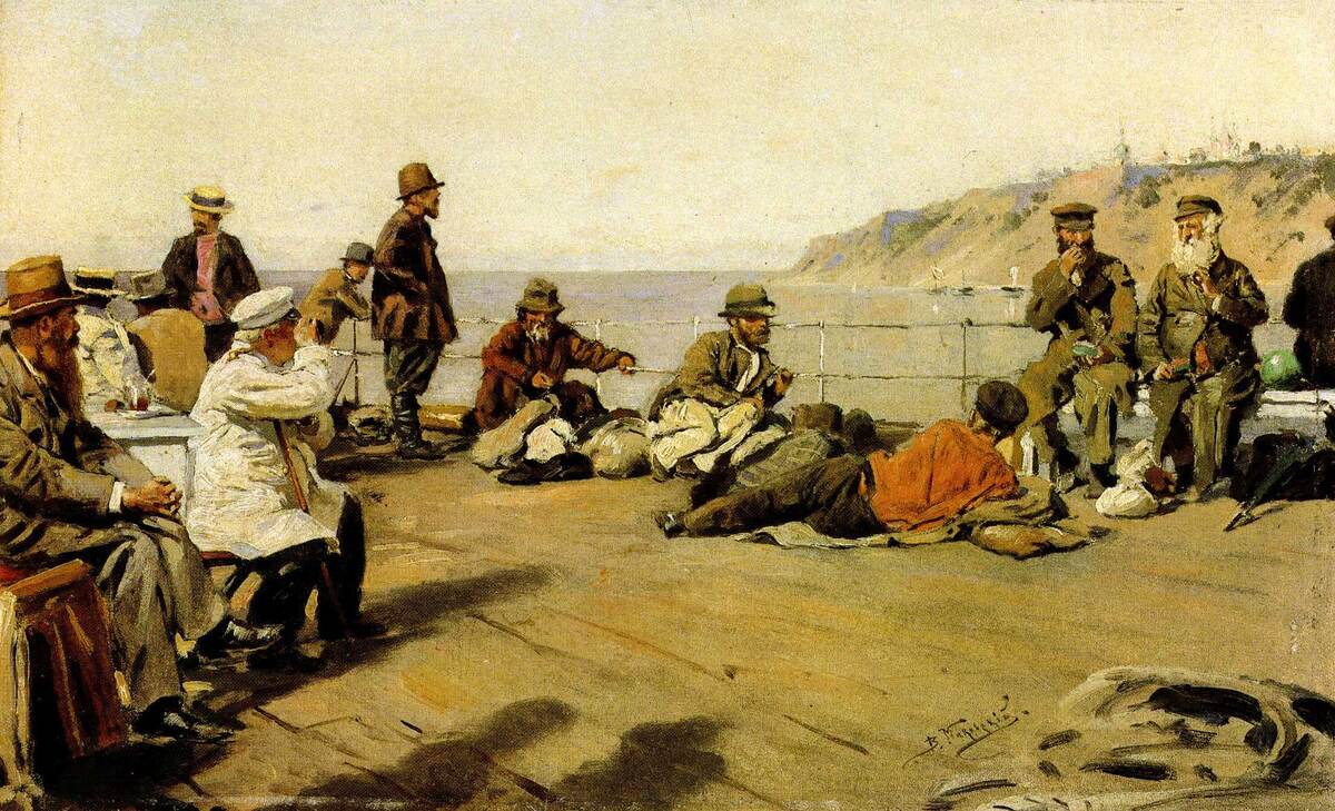 Владимир Егорович Маковский, «На пароходе по Днепру», Романовский музей, Кострома