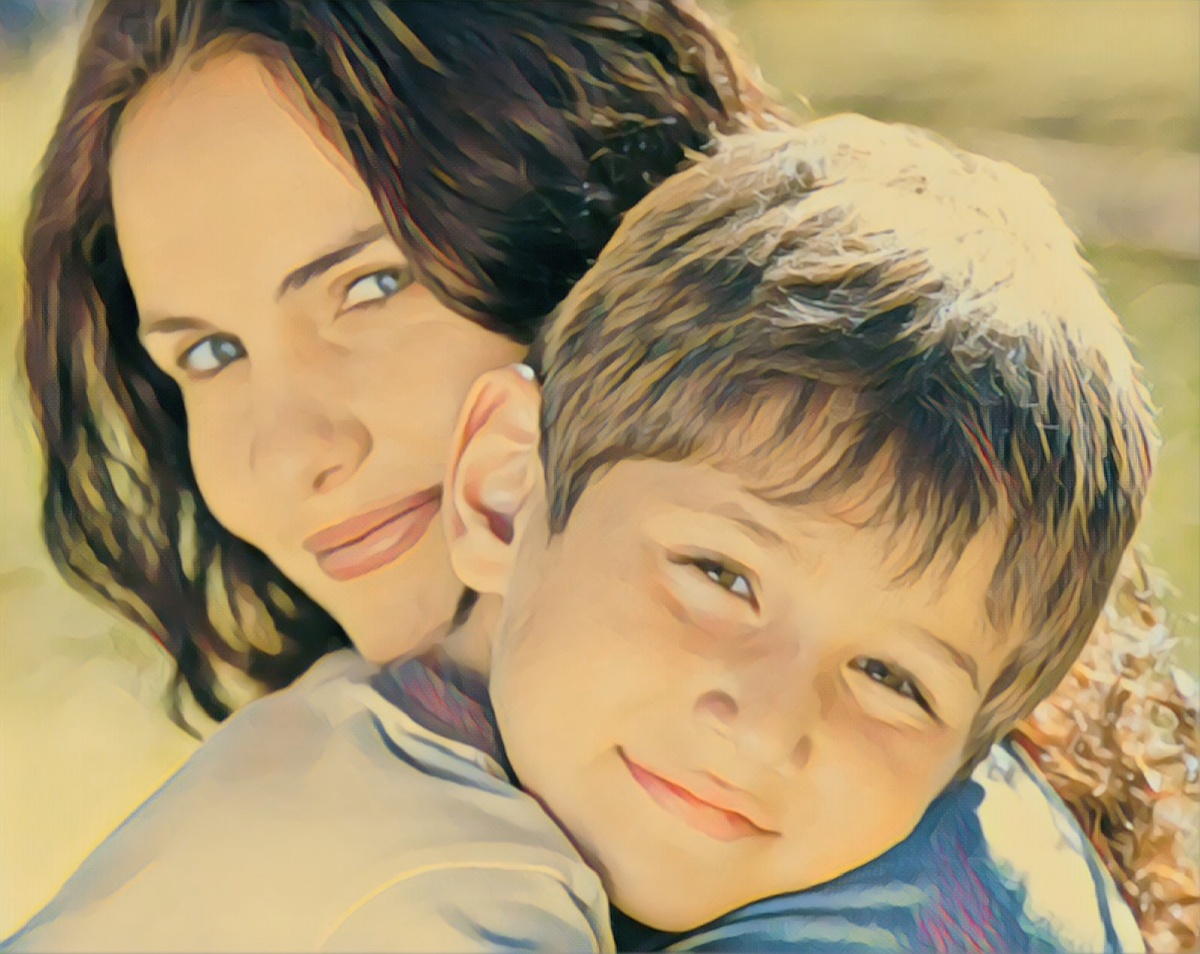 Жанна  и её внук Тима