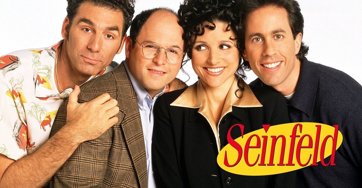 «Са́йнфелд» (англ. Seinfeld 9 сезонов 180 серий) Жанр: Ситком; В главных ролях: Джерри Сайнфелд, Джулия Луи-Дрейфус, Майкл Ричардс, Джейсон Александер, Лиз Шеридан; Страна: США