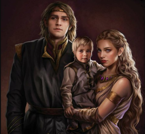 Маленький Эйгон с родителями.