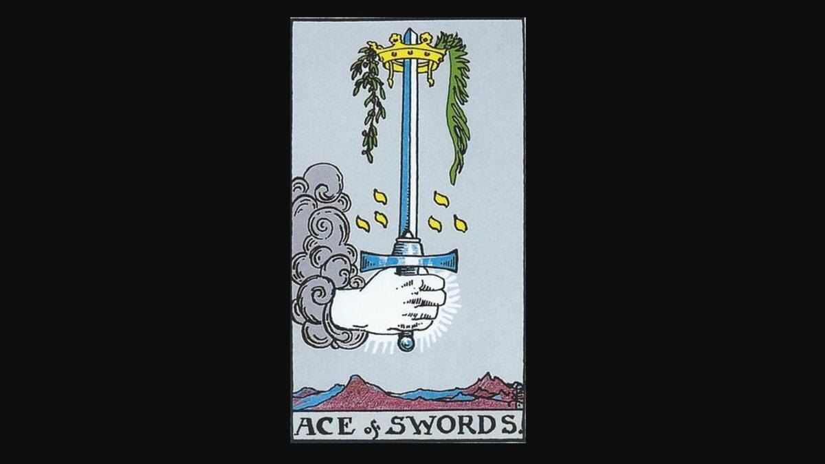 Туз мечей таро. Туз мечей таро. Туз мечей таро уэйта. Карта таро туз мечей. Значение карты туз мечей в таро.