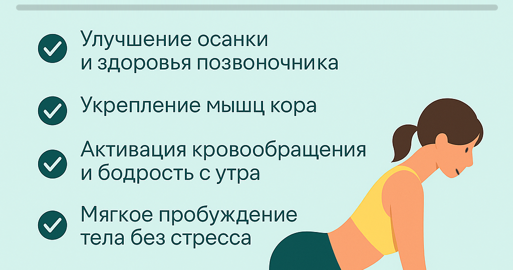 5 утренних упражнений для стройного живота и здоровой спины на каждый день