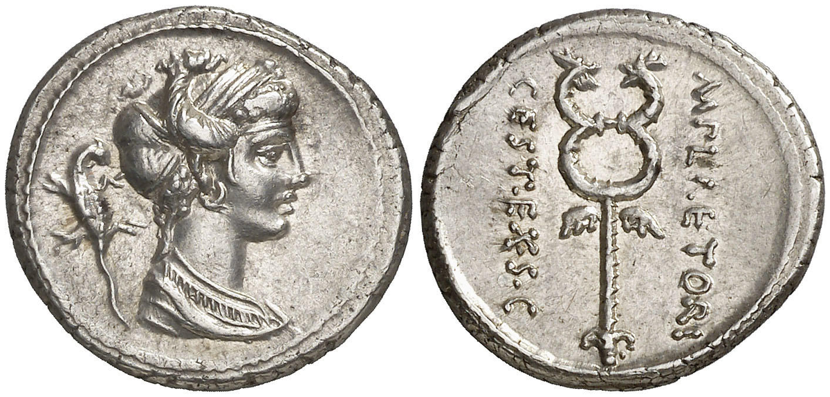Тогда в ходу были, например, серебряные денарии Марка Плетория Цестиана