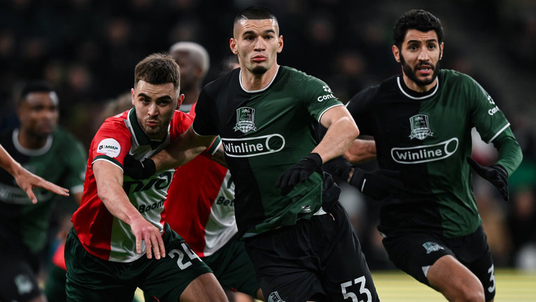    Максим Ненахов, Александр Черников и Виктор Тормена в матче РПЛ «Краснодар» — «Локомотив» (0:0). 8 декабря. Краснодар.ФК «Краснодар»