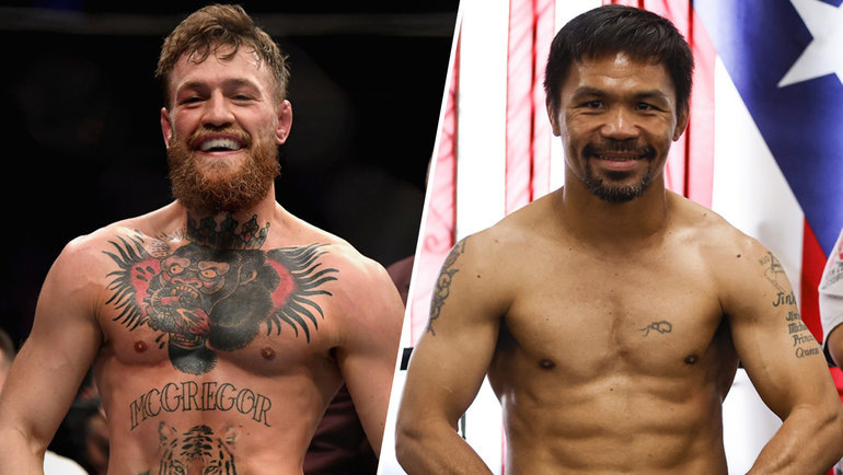    Конор Макгрегор и Мэнни Пакьяо могут провести бой в Москве. Getty Images