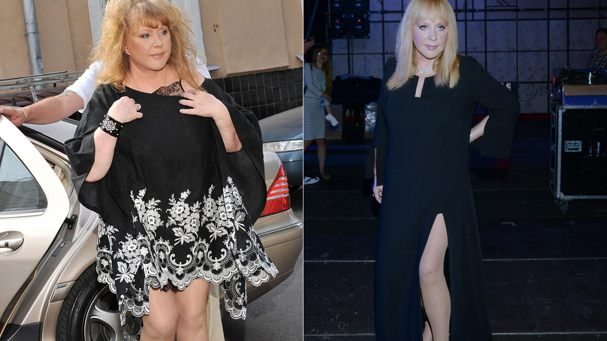 Алла Пугачёва до и после похудения