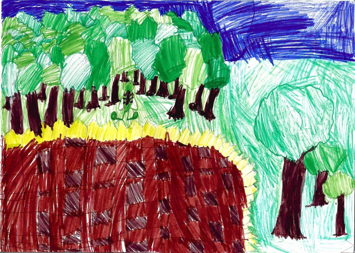 Рисунок Маринетт Мортем "Пашня мечты"