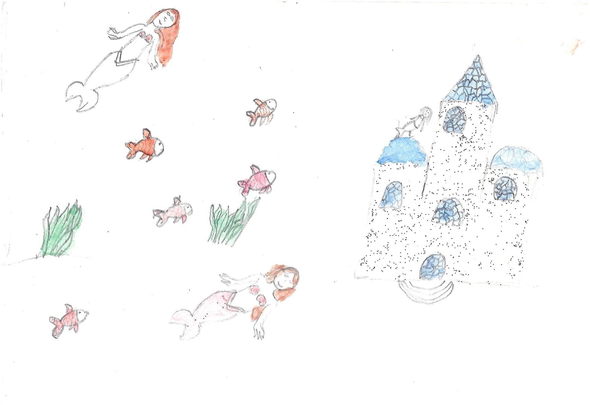 Акварель Маринетт Мортем «Тайны подводного царства»