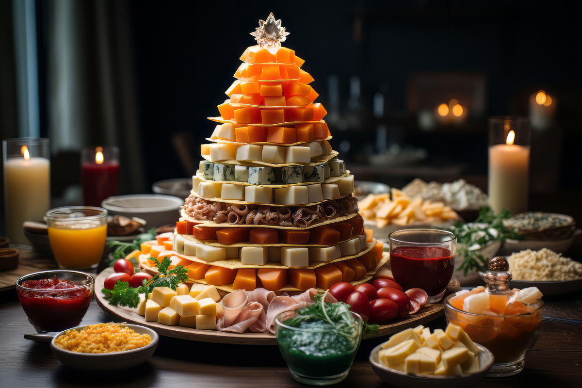 новогодний стол