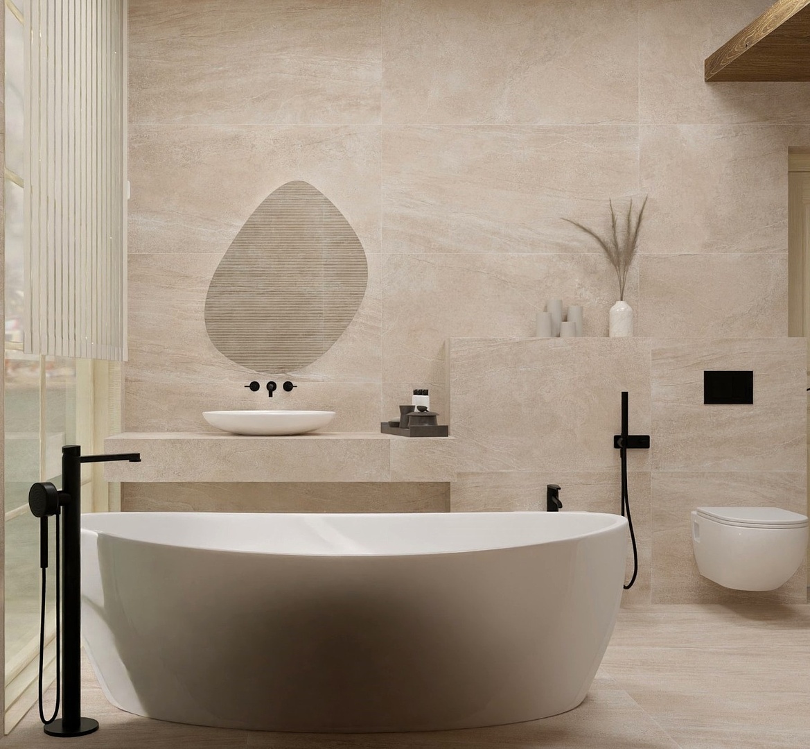  Керамогранит из коллекции коллекция Aspen Sand Moon от итальянской фабрики Novabell