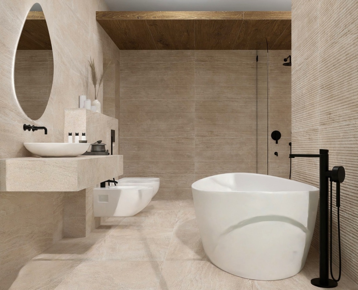  Керамогранит из коллекции коллекция Aspen Sand Moon от итальянской фабрики Novabell