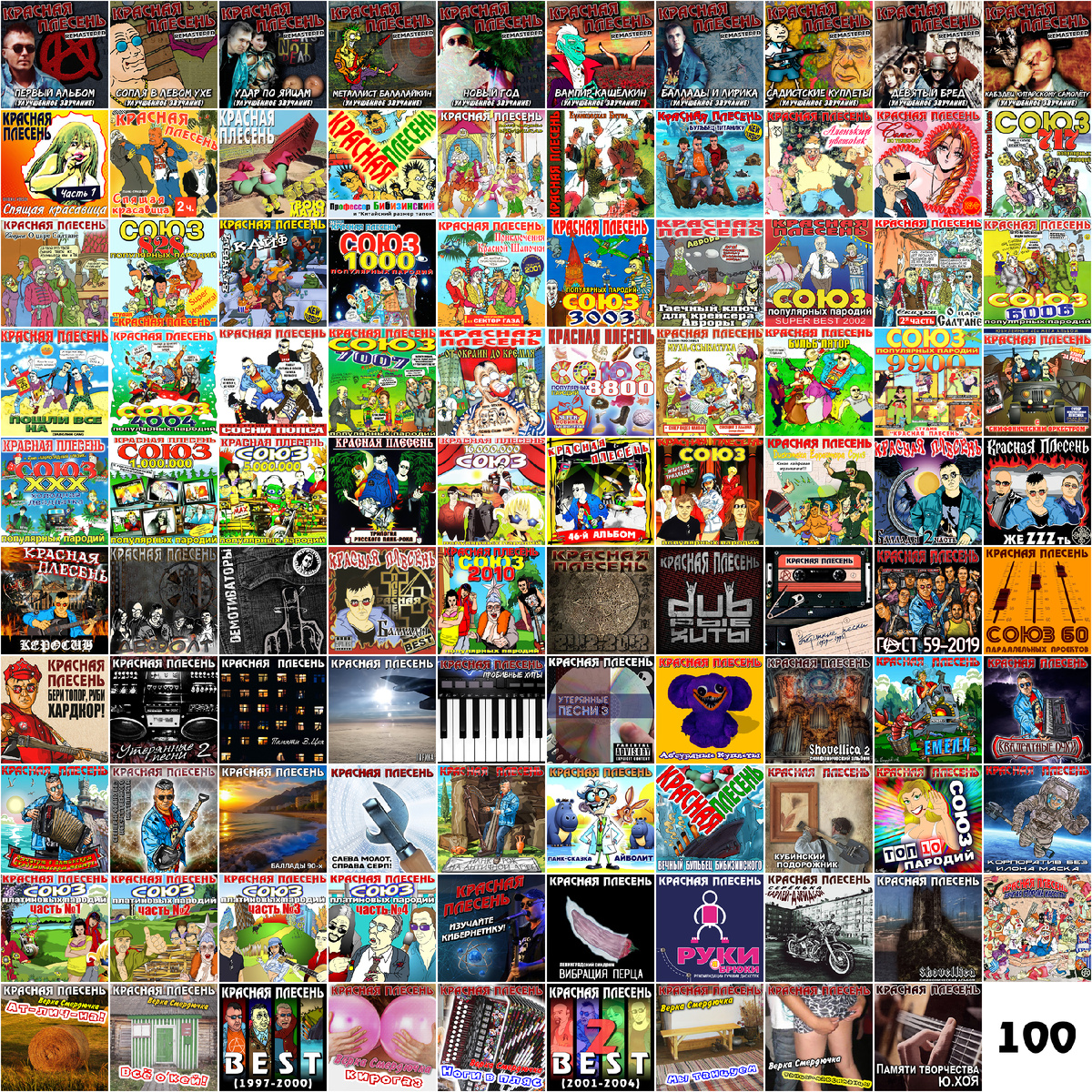 Официальная дискография группы «Красная Плесень»