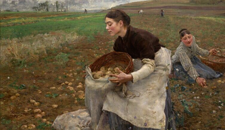    Жюль Бастьен-Лепаж, «Октябрь. Сбор картофеля», 1878 г. Фото: общественное достояние