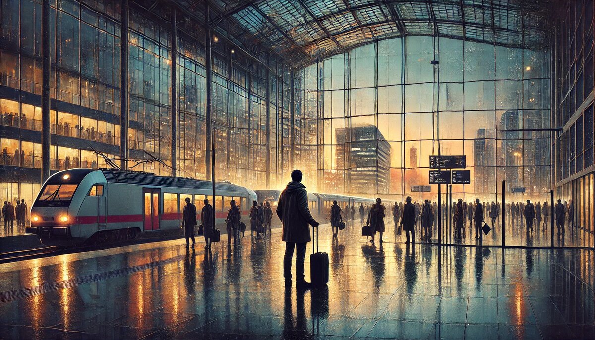 Вокзал это место, где прошлое уходит, а будущее только прибывает...