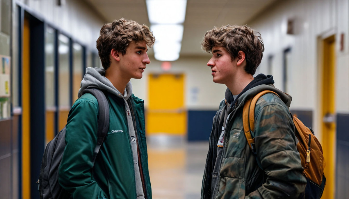 два друга разговаривают