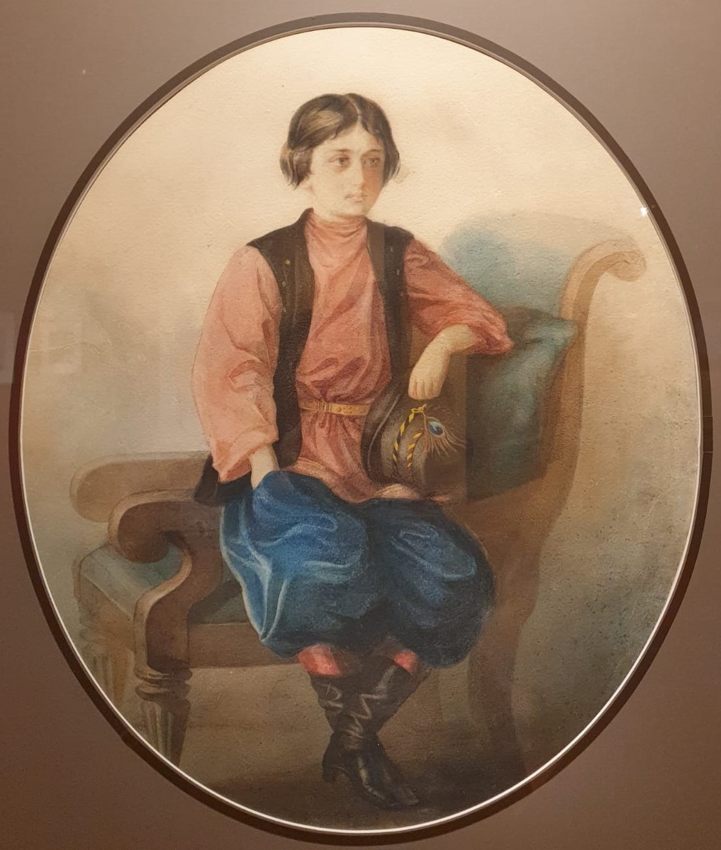 Д.С.Стеллецкий Портрет мальчика Начало XX в. бумага, акварель