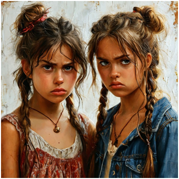 Сгенерировано ИИ- после ссоры  кулаками машут?!