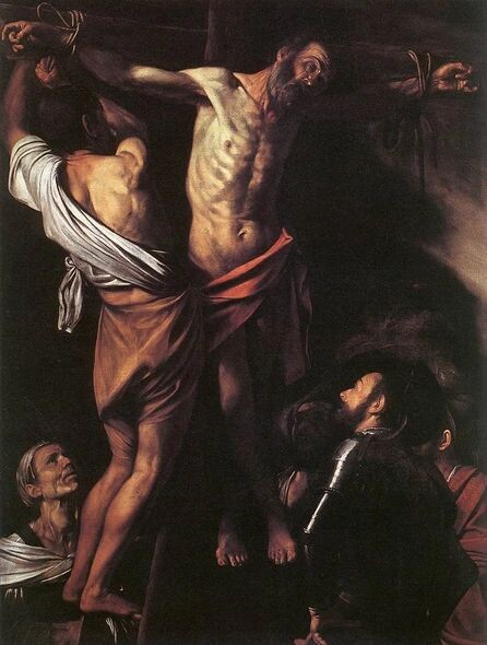 Караваджо "Распятие святого Андрея" 1607 г.Художественный музей Кливленда, Огайо.