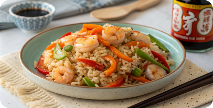 рис с креветками