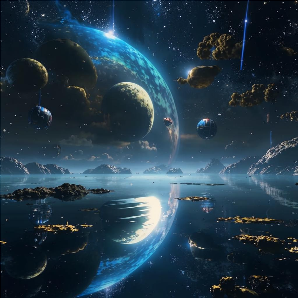 Кандинский по описанию "Вода в космосе"