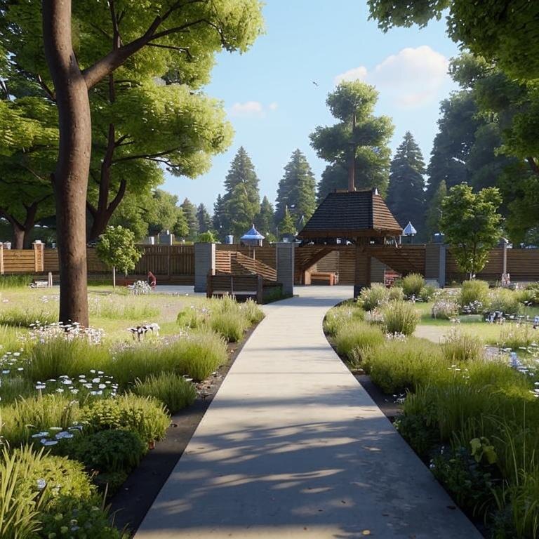 Дорожка бетонная.