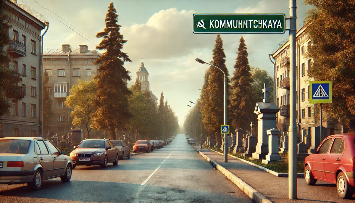 Вот представьте: улица с таким именем и таким образом ведёт на кладбище! А ведь есть такая легенда!…