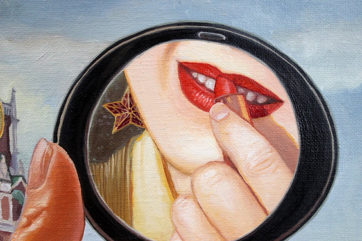 Фрагменты работы "На Красной площади у Спасской" Лизы Рэй