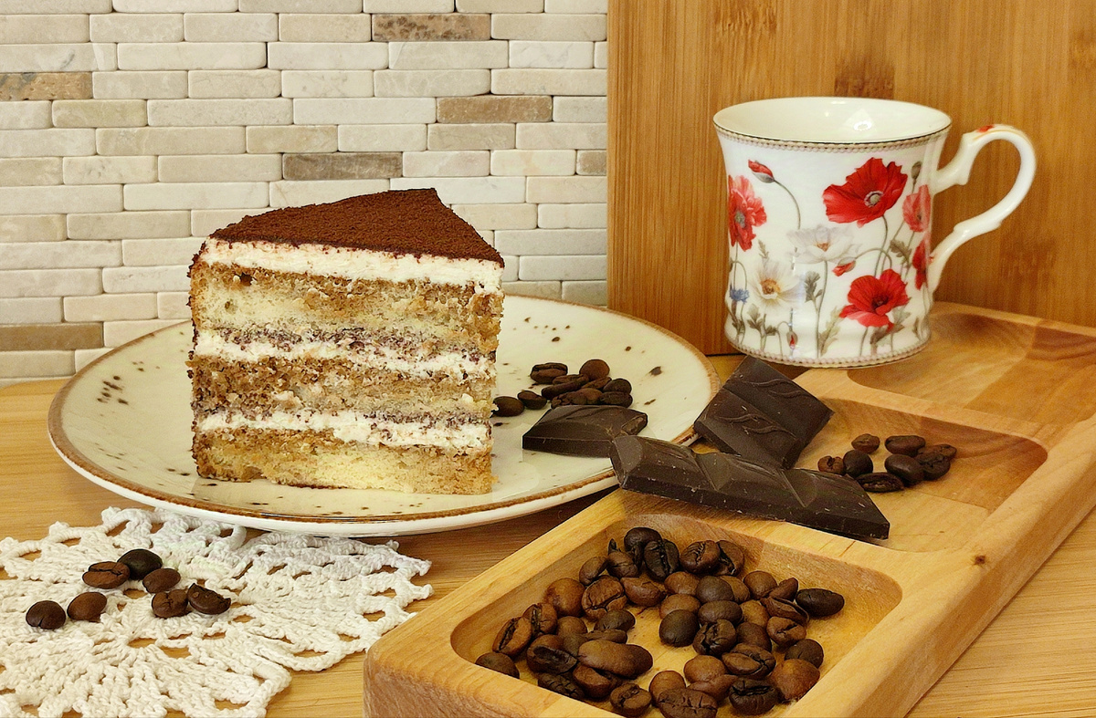 Торт классического вида торта и классического вкуса десерта Тирамису 👍