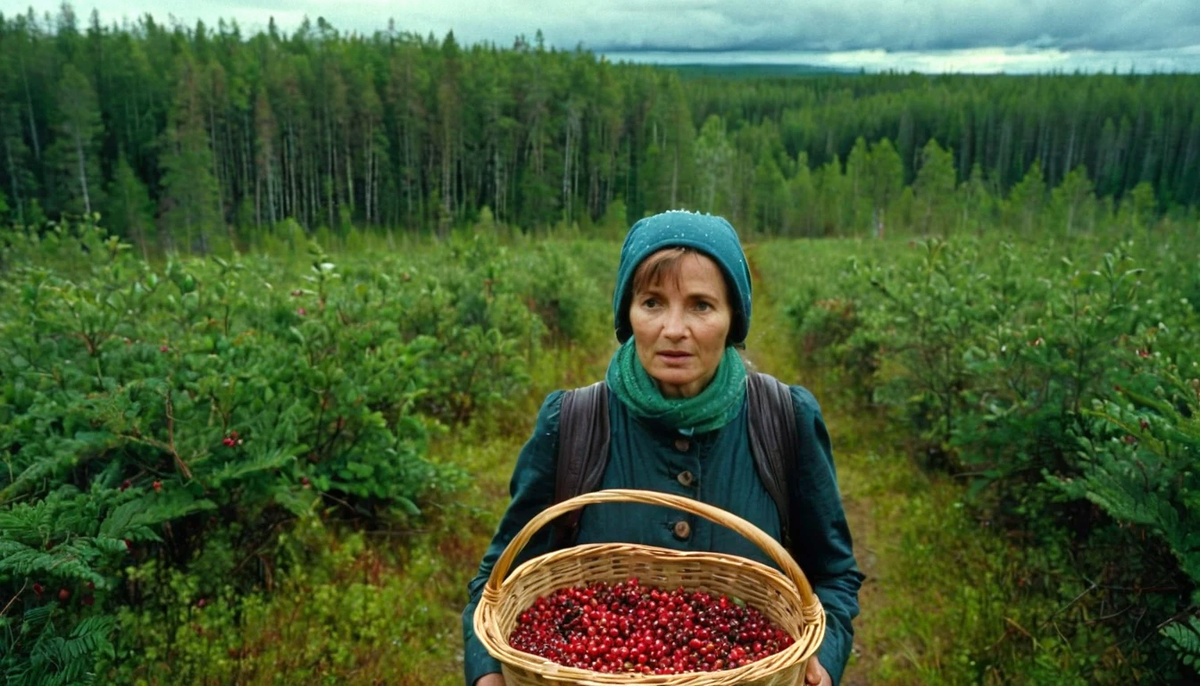 Клавдия не могла пропустить сбор клюквы.