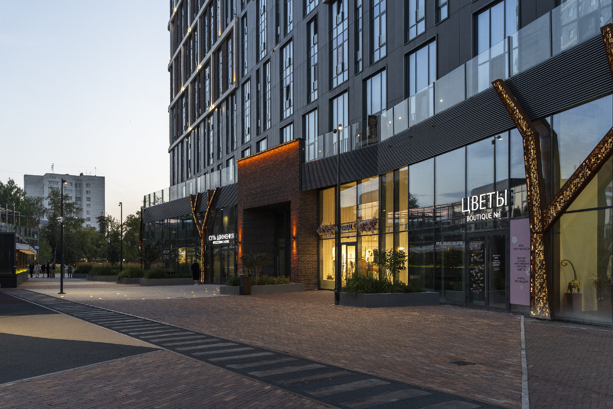 Пешеходный бульвар на территории Авторского квартала Машаров