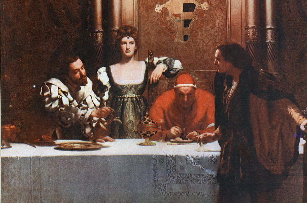 "Бокал вина Чезаре Борджиа", худ. John Collier