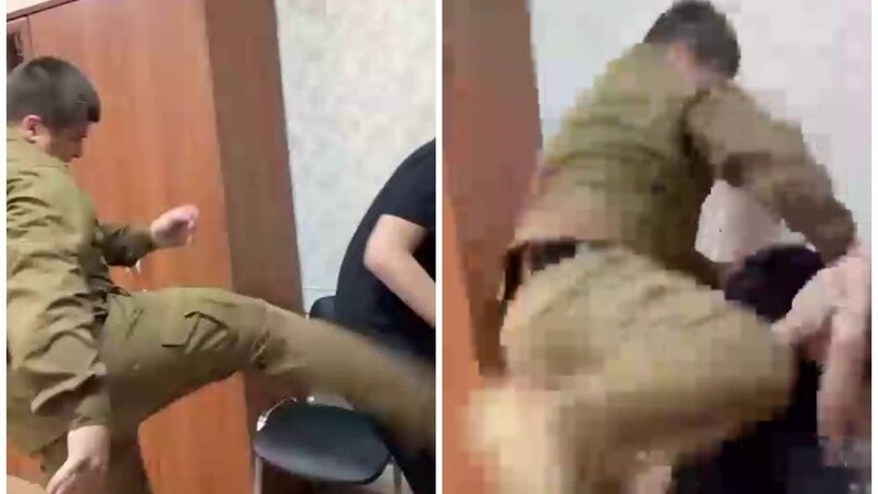    Скрин видео избиения в СИЗО, выложенного Рамзаном Кадыровым.