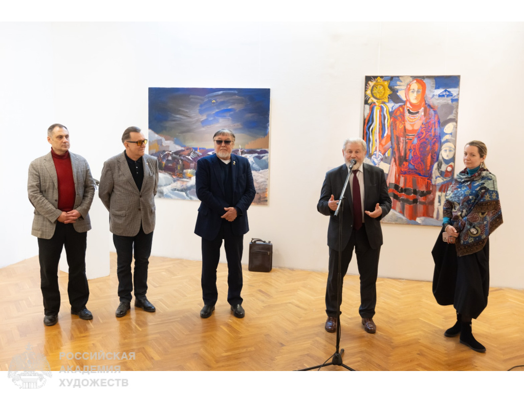 Официальное открытие академического выставочного проекта «Зимние грёзы» в МВК РАХ (Москва, Пречистенка, 19. Фото: Виктор Берёзкин. пресс-служба РАХ. 2024.