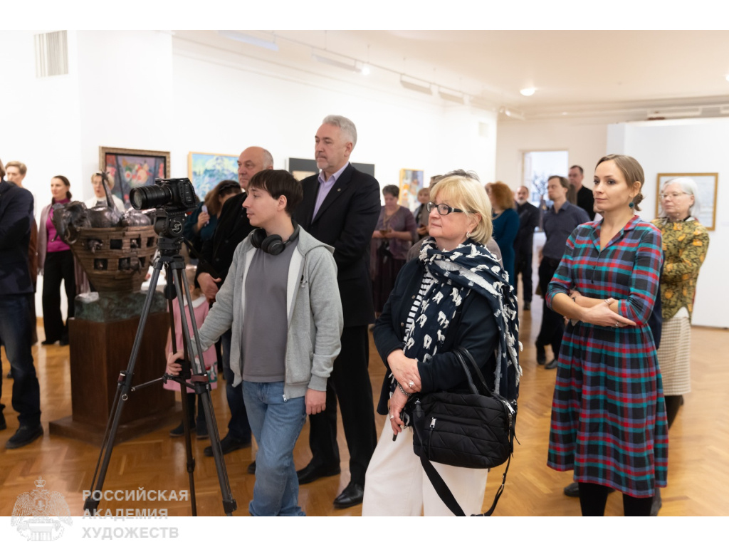 Официальное открытие академического выставочного проекта «Зимние грёзы» в МВК РАХ (Москва, Пречистенка, 19. Фото: Виктор Берёзкин. пресс-служба РАХ. 2024.