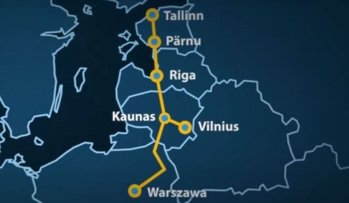План-схема железной дороги Rail Baltica © Rail Baltica