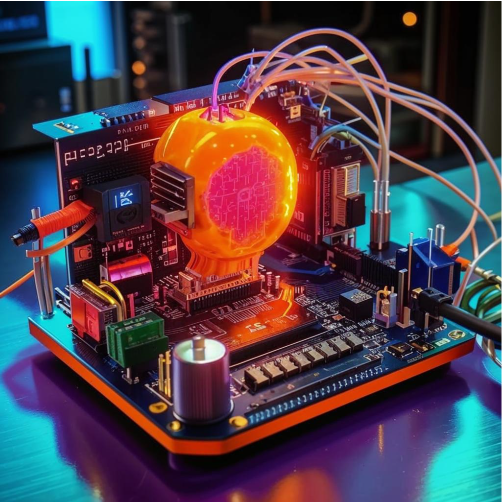 В ии был запрос такой: Микрокомпьютер Orange Pi 3 4gb для умного дома. Провода которые как мозг человека питают дом. К компьютеру должны быть подключены провода к бытовой технике.