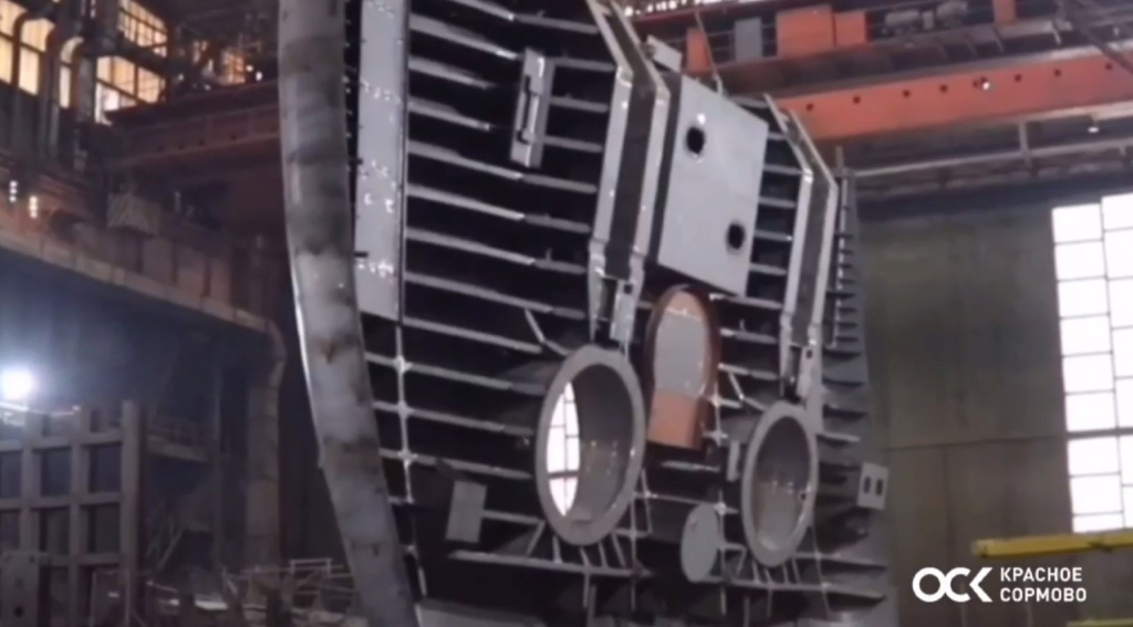 Кормовую секцию сухогруза проекта RSD59 начали готовить к отправке на стапель / Фото: "Красное Сормово"  📷
