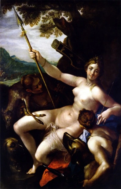 Диана и ее нимфы в покое после охоты

