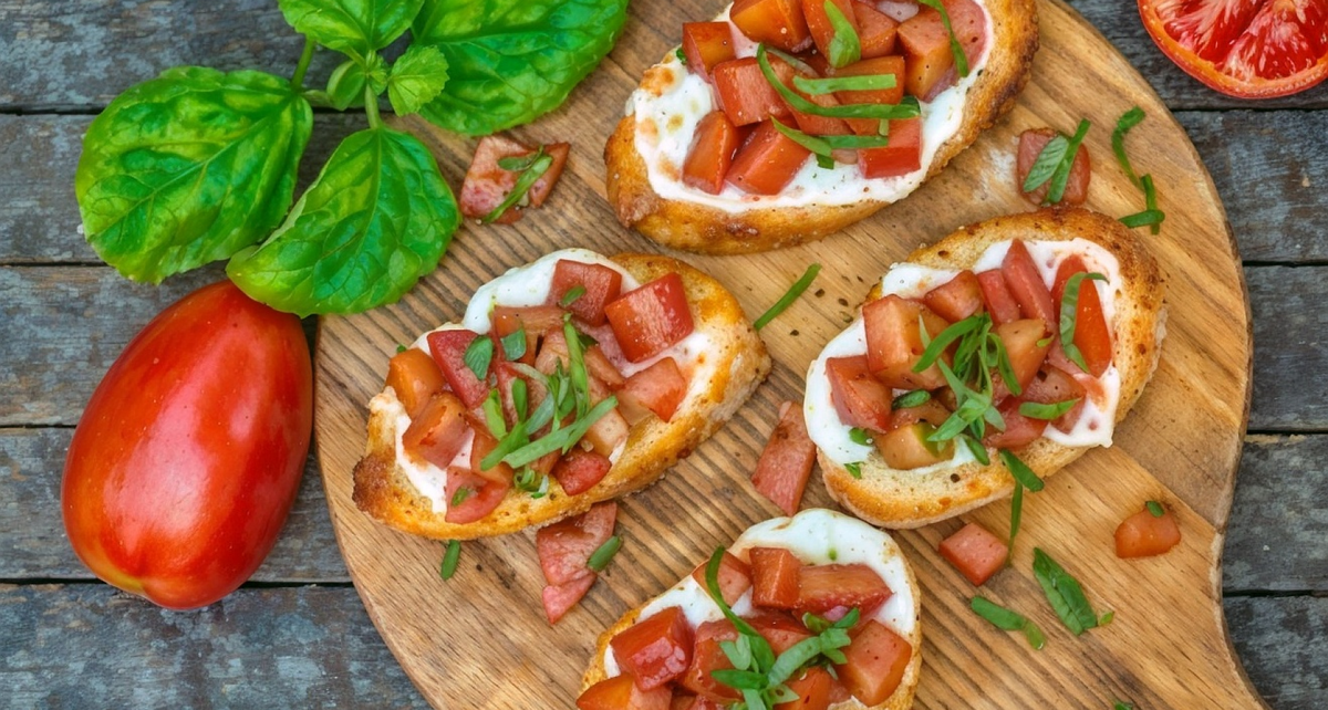 Брускетты с адыгейским сыром. Источник: retseptplus.ru