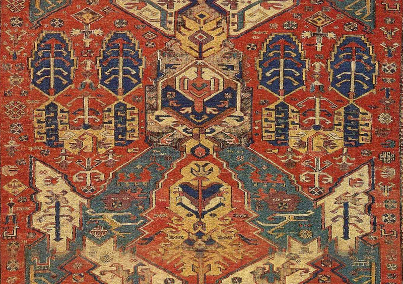 Фрагмент сумаха. Южный Дагестан, лезгины, середина XIX века