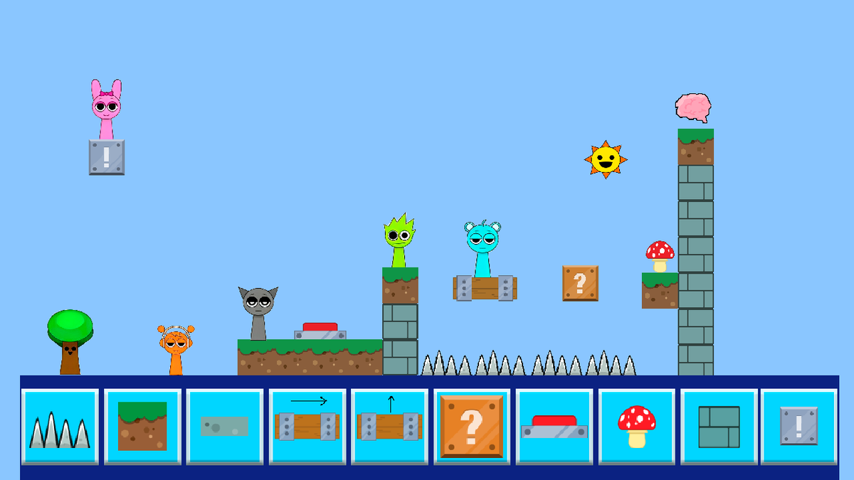 Скриншот из игры Спрунки Хоррор Песочница