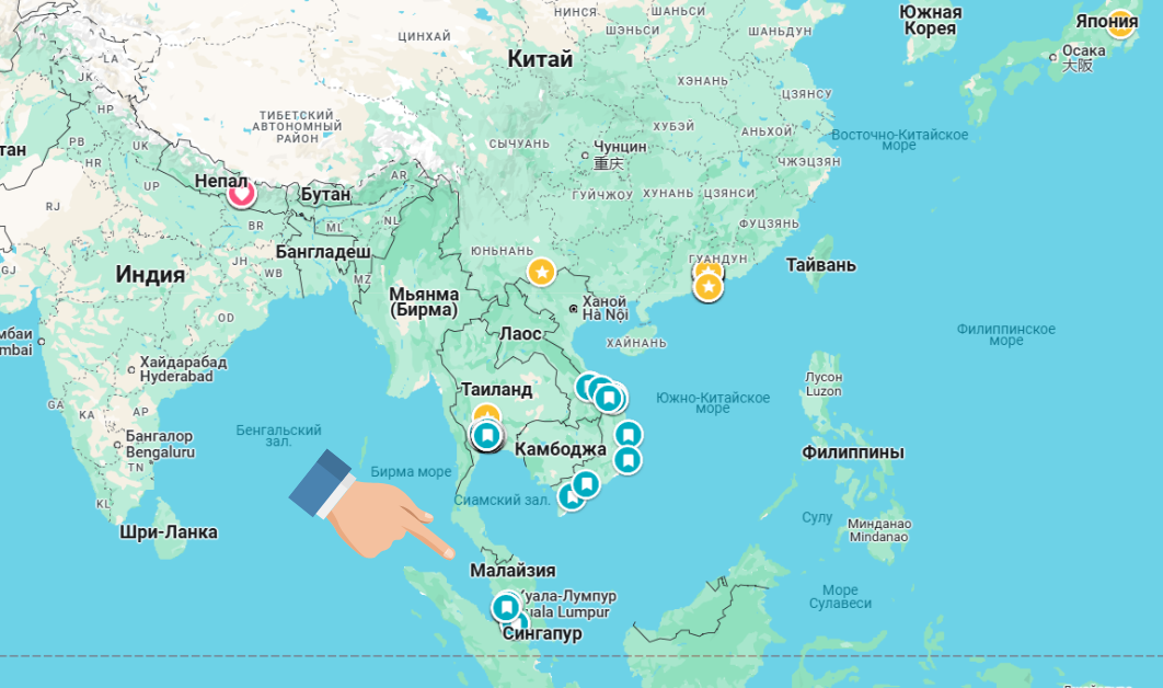 Скриншот карт Google