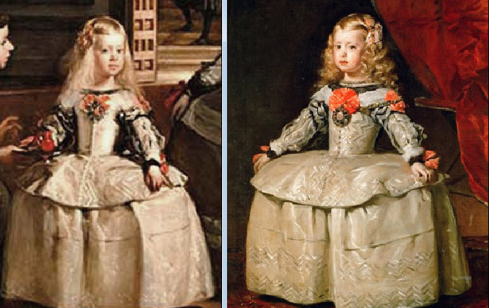 Фрагмент картины                                             Портрет Маргариты 1656г