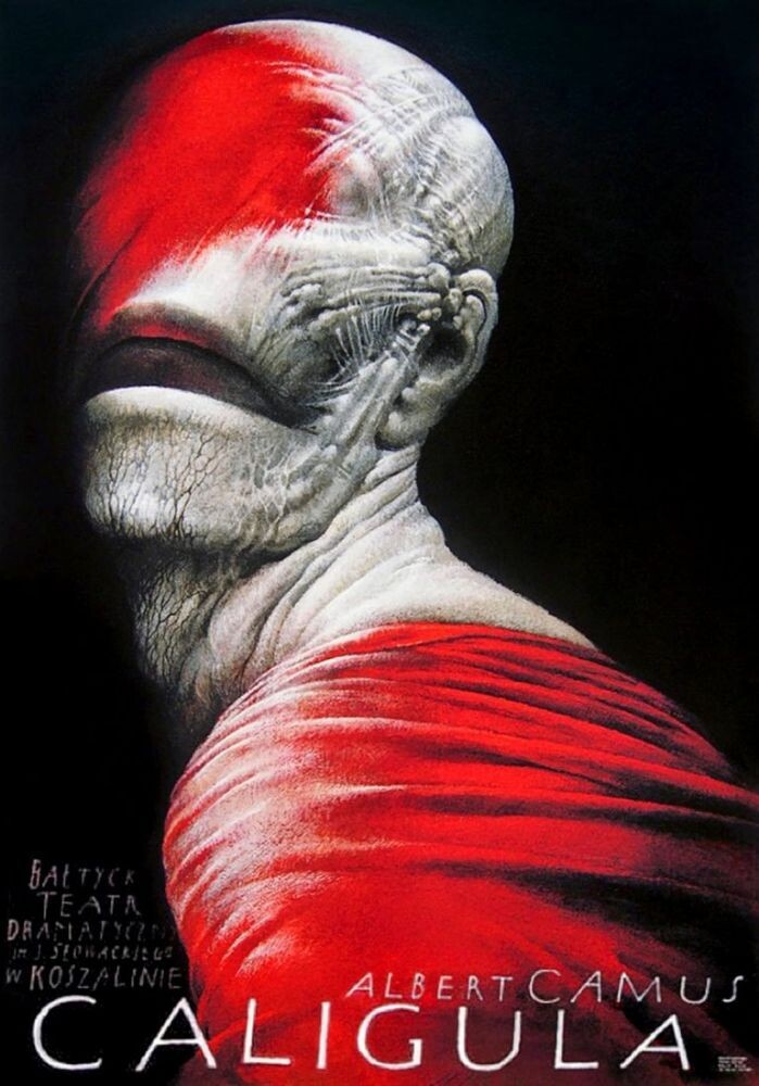 ПОСТЕР ОТ ХУДОЖНИКА -ИЛЛЮСТРАТОРА ВИСЛАВА ВАЛКУСКОГО / Wieslaw Walkuski / КАЛИГУЛА