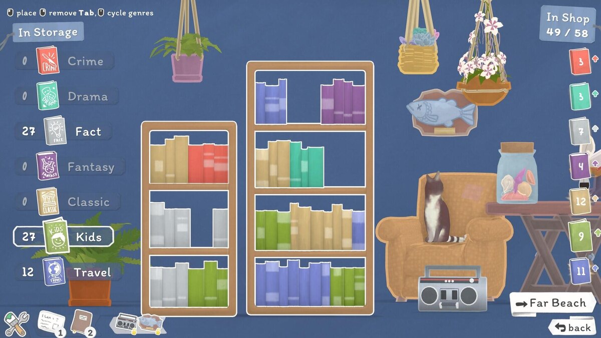    Галерея игры Tiny Bookshop