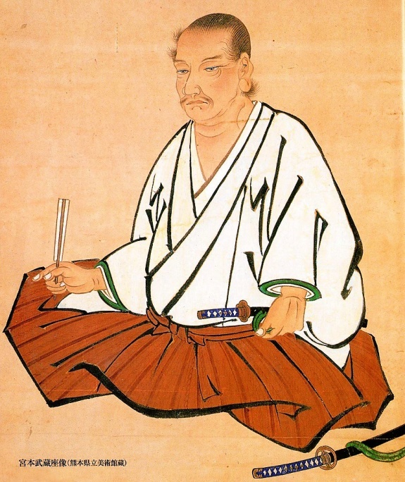 Подлинный портрет гения литературы и военного
искусства Миямото Мусаси.