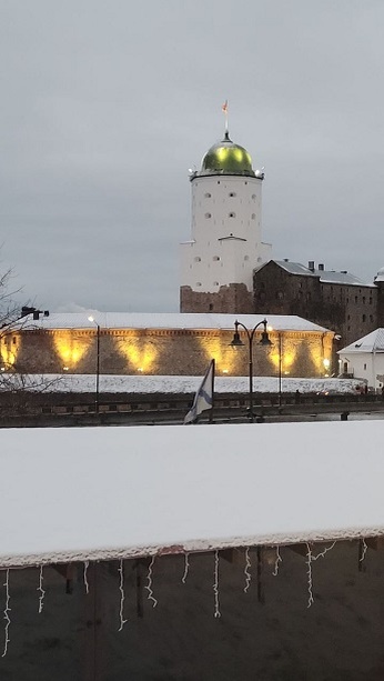 Зимний Выборг. Башня святого Олафа