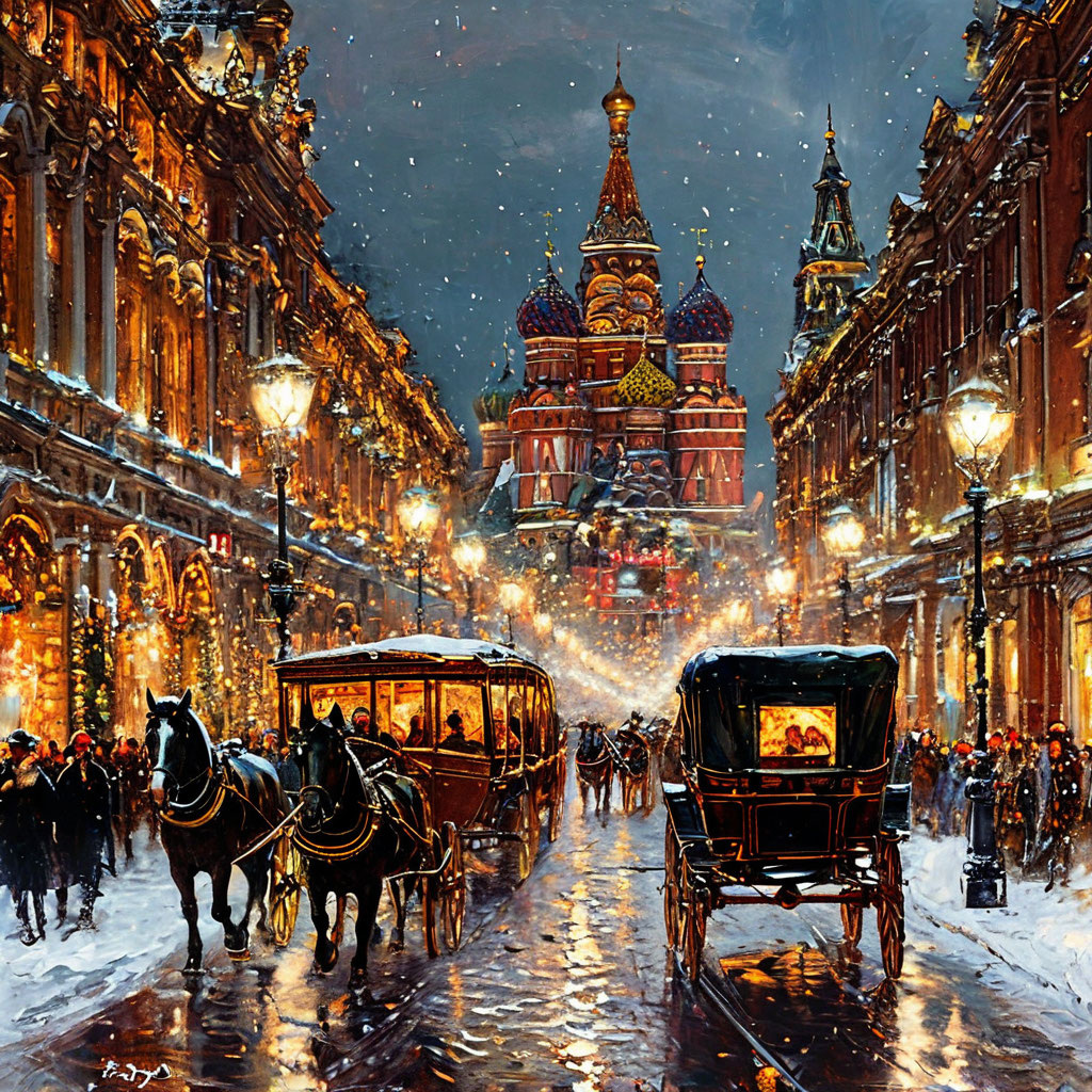 Предновогодняя дореволюционная Москва