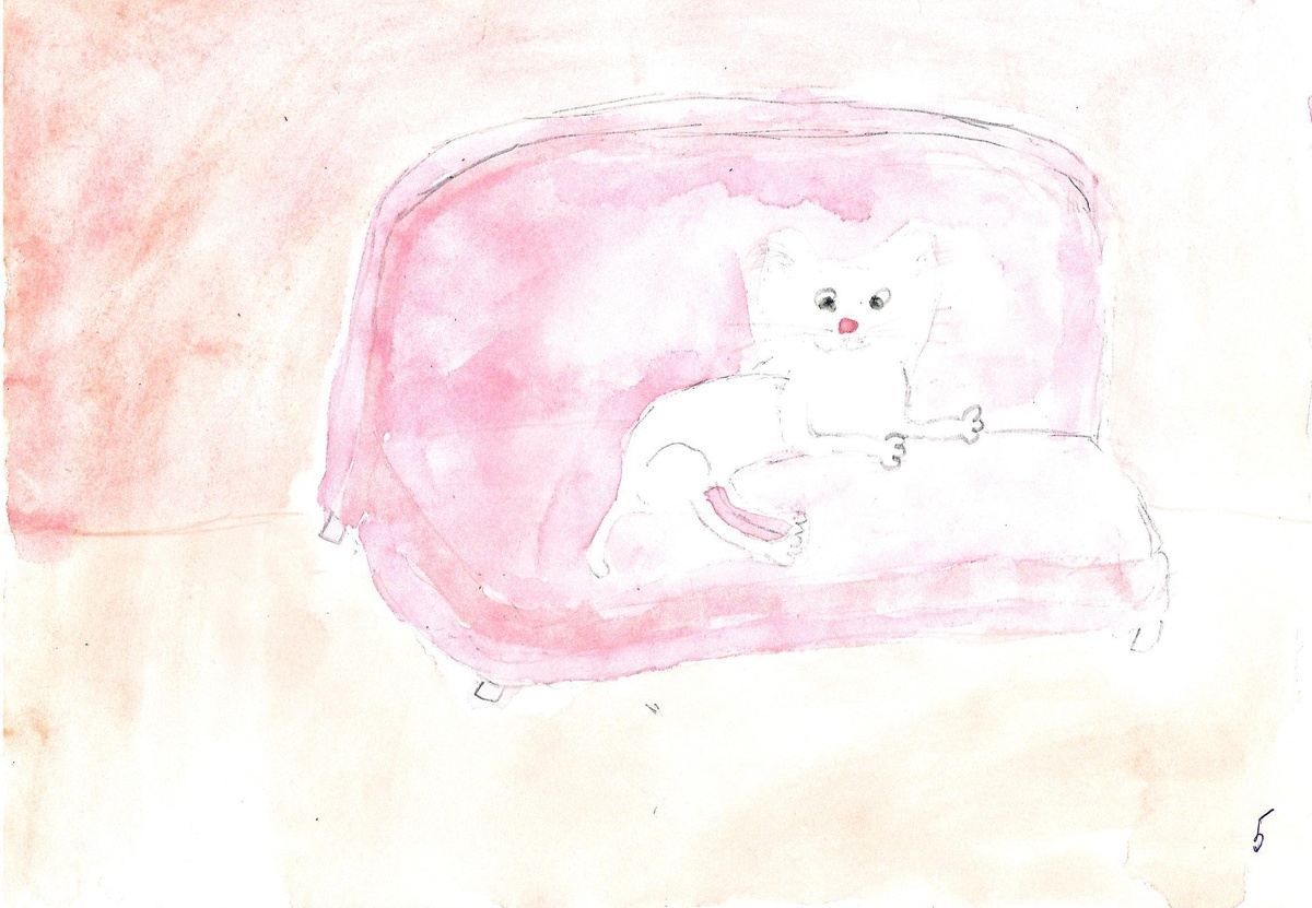 Акварель Маринетт Мортем "Котя"