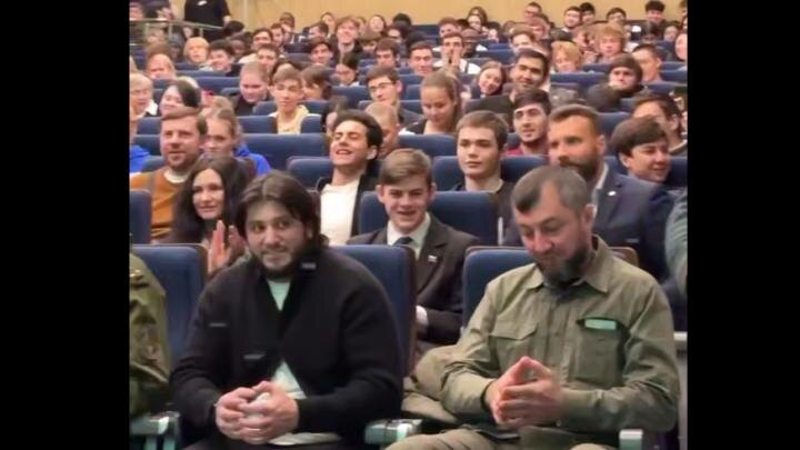 Встреча со студентами. Скрин с видео.